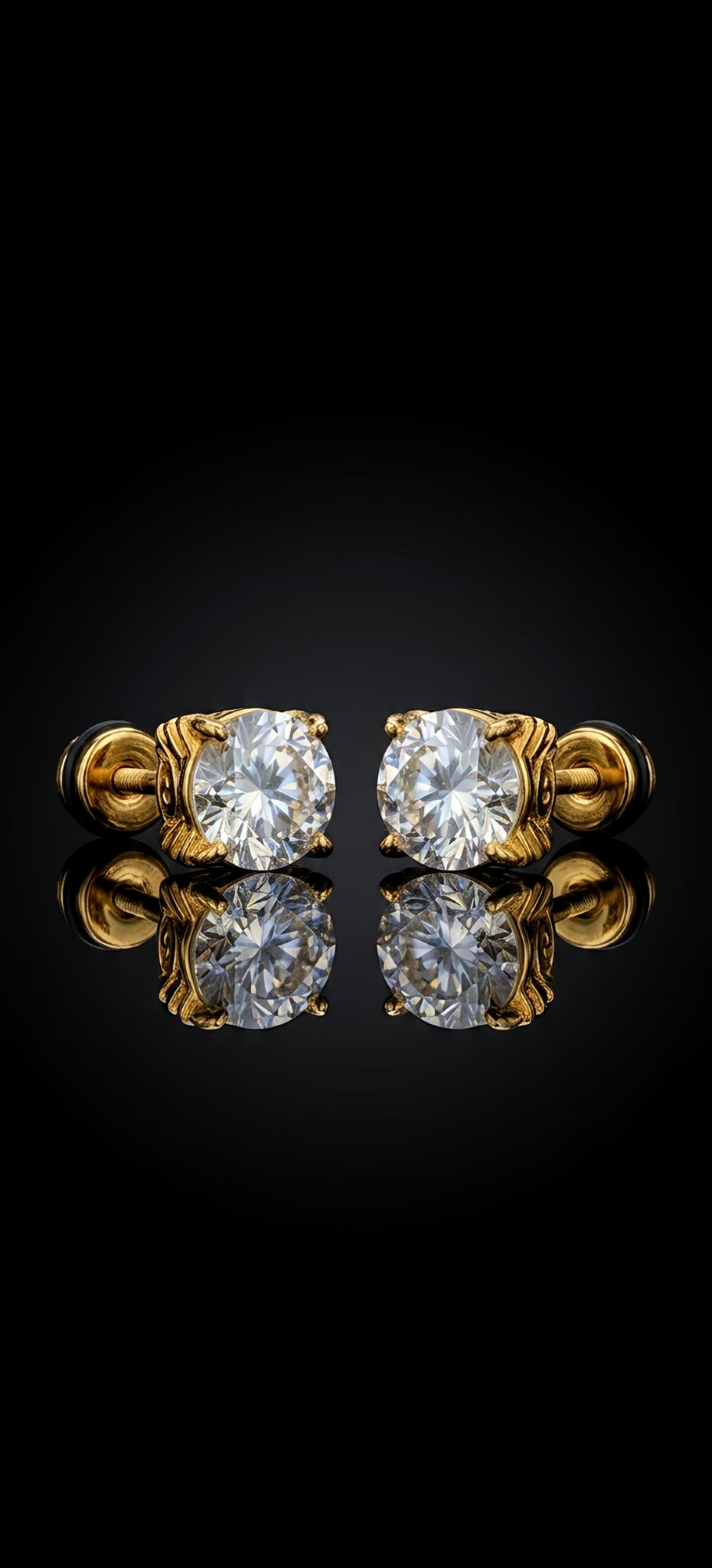 Vintage Claw Earrings (Stainless Steel 316L Cubic Zirconia Diamond Unisex Earrings)