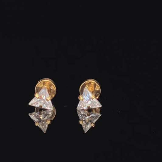 5mm Eka Earrings Small Size (Stainless Steel 316L Cubic Zirconia Diamond Unisex Earrings)